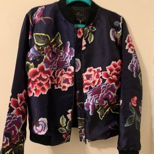 Timing floral bomber jacket